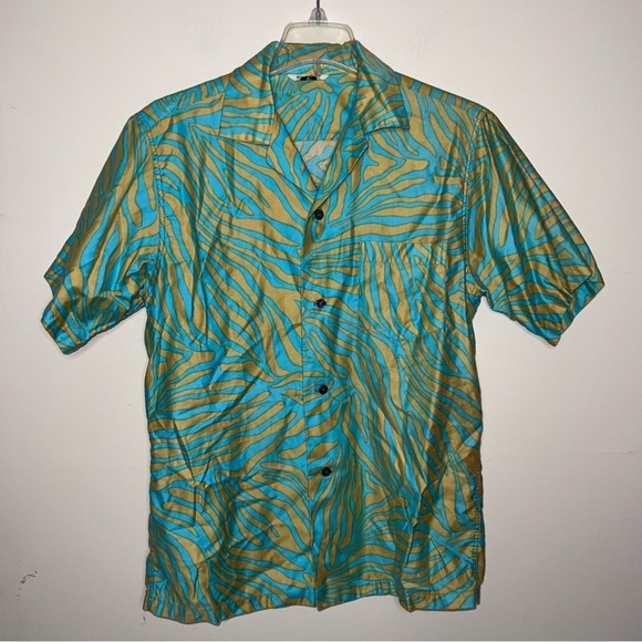 Vintage Hawaiian Short Sleeved Button Front Casual Shirt Cotton Unisex Size Med - Picture 5 of 12